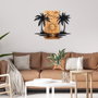 Wallity Hawaii 2 - Accesorio decorativo de pared Negro y Nogal
